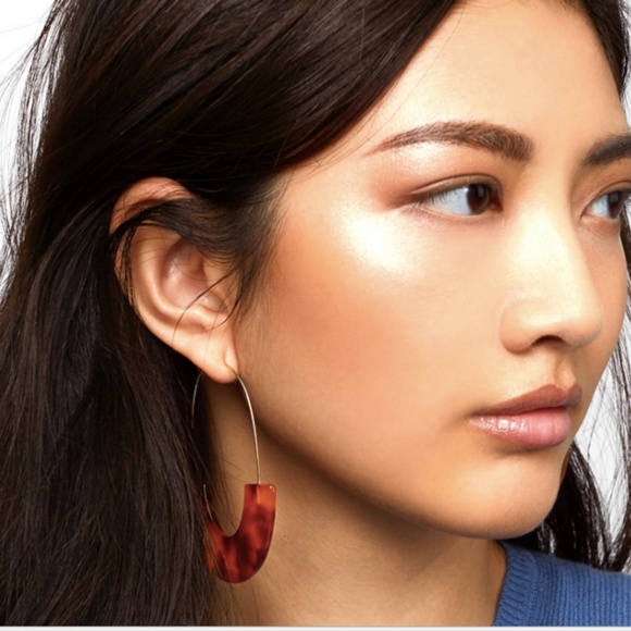 NEW Anthro Baublebar Ryan Crescent Hoop Earrings - Picture 6 of 7